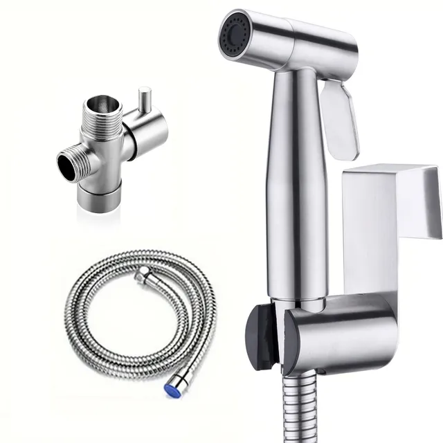 Hand bidet shower with high pressure made of stainless steel - for intimate hygiene, cleaning of diapers and Muslim cleansing