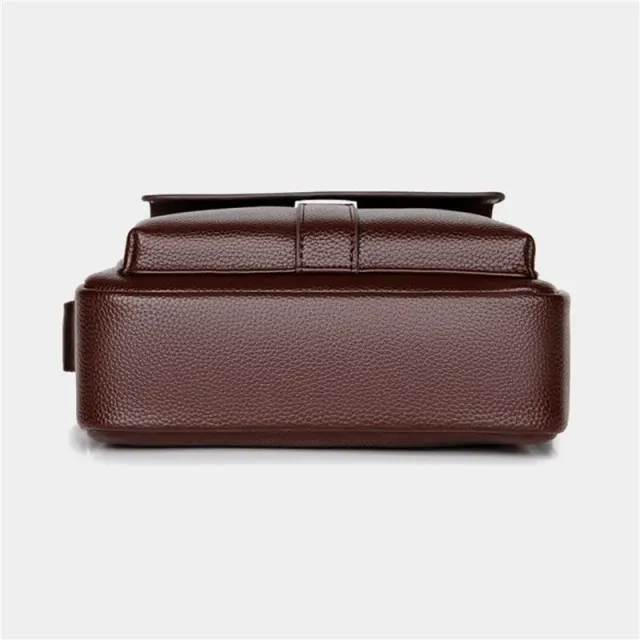 Male leather crossbody bag Messenger - vintage, waterproof, large capacity © For men
