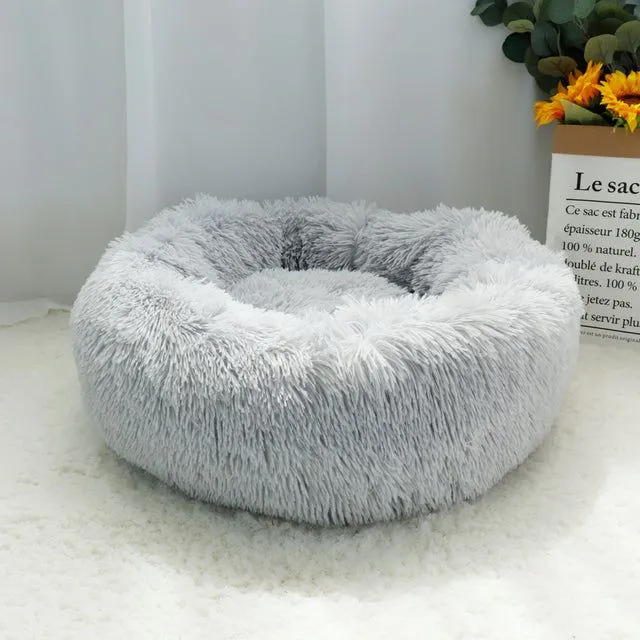 Luxury fluffy cat bed