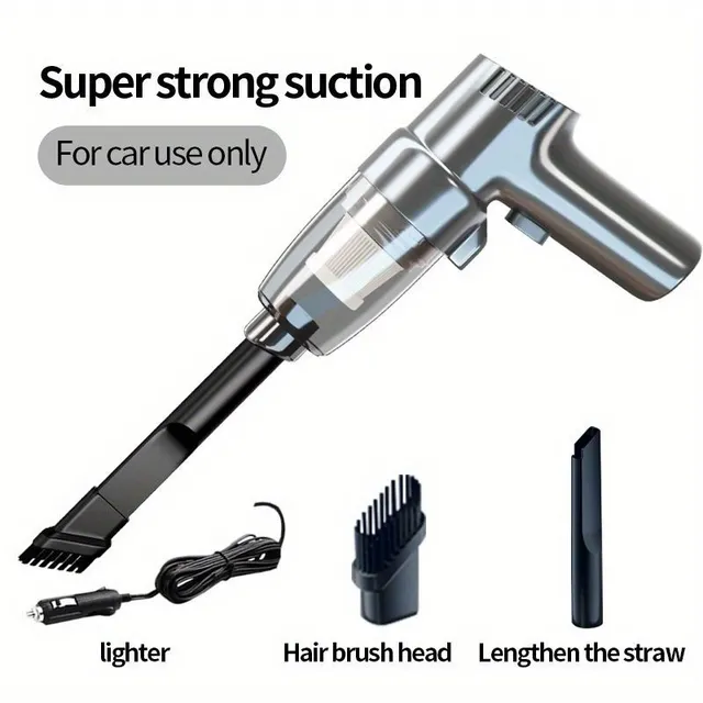 Vacuum Cleaner Mounted In Car, Super Strong, Powerful, High Suction, Dry And Wet Double-purpose Sedan, Small, Mini, Manual, Multifunctional, Portable