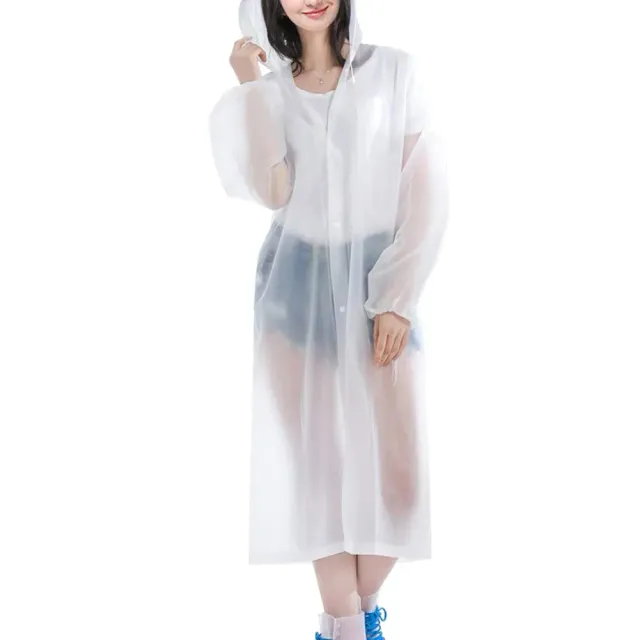 Imperméable transparent en EVA pour femmes et hommes avec capuche pour activités en extérieur