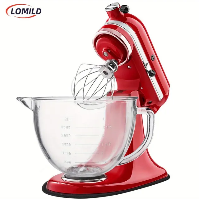 Bol de amestecare din sticlă, 5 QT pentru mixerele de bucătărie KitchenAid de 4,5 și 5 qt cu cap rabatabil