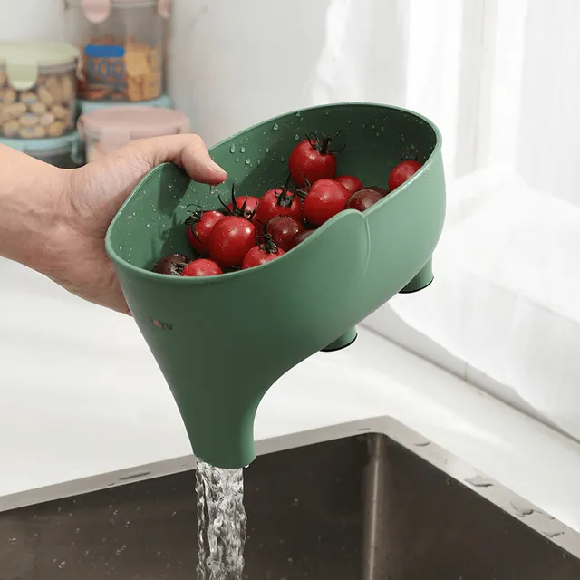 Coș de gunoi în formă de elefant cu filtru, anti-alunecare, pentru fructe, legume și resturi de supă - Un ajutor practic în bucătărie