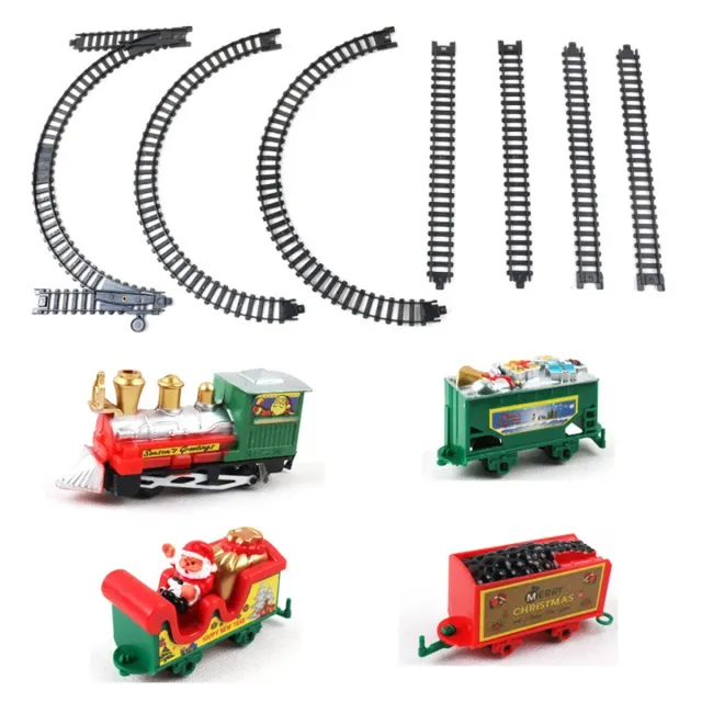 Christmas realistic electric train set safe for children and decoration under the tree