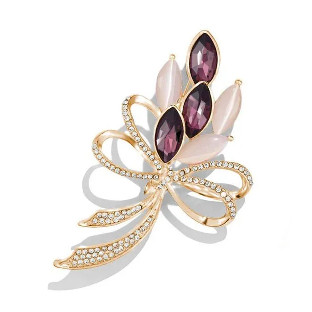 Women's brooch with Viterala stones - different colors