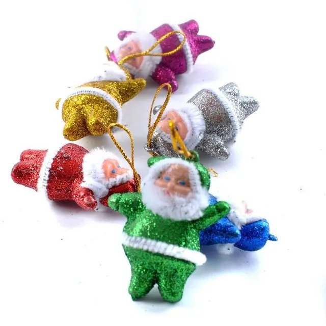 Hinged decoration Santa Claus 6 pcs