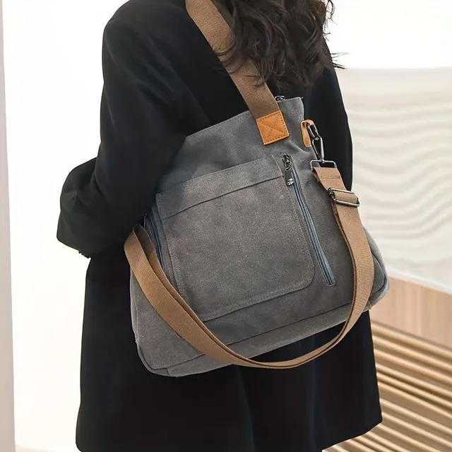 Elegantná dámska tote taška - jednoduchý štýl, praktický pre každodenné nosenie a cestovanie