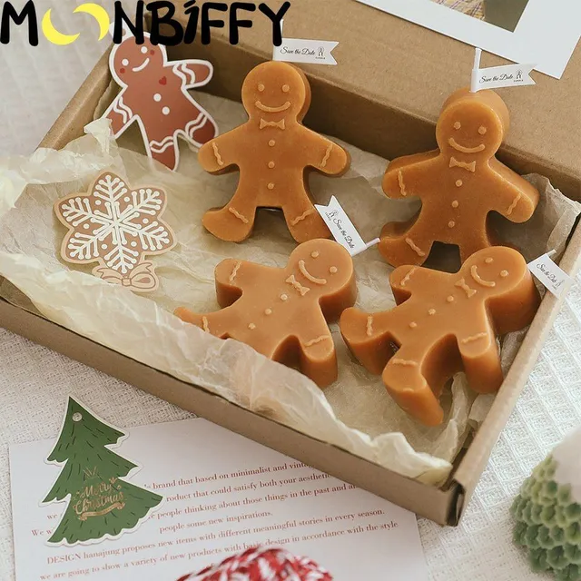 Decorative Christmas candle Gingerbread Simon