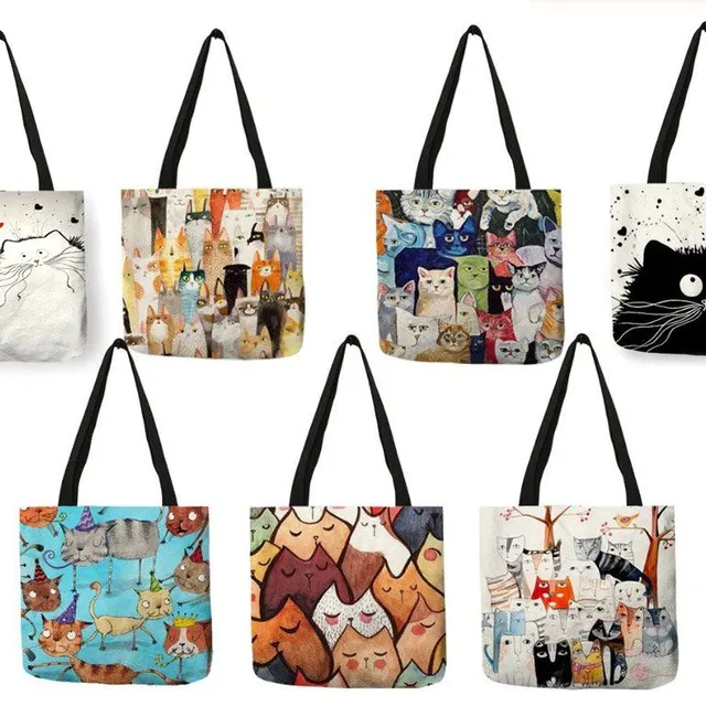 Solid bag with cats 40x40cm