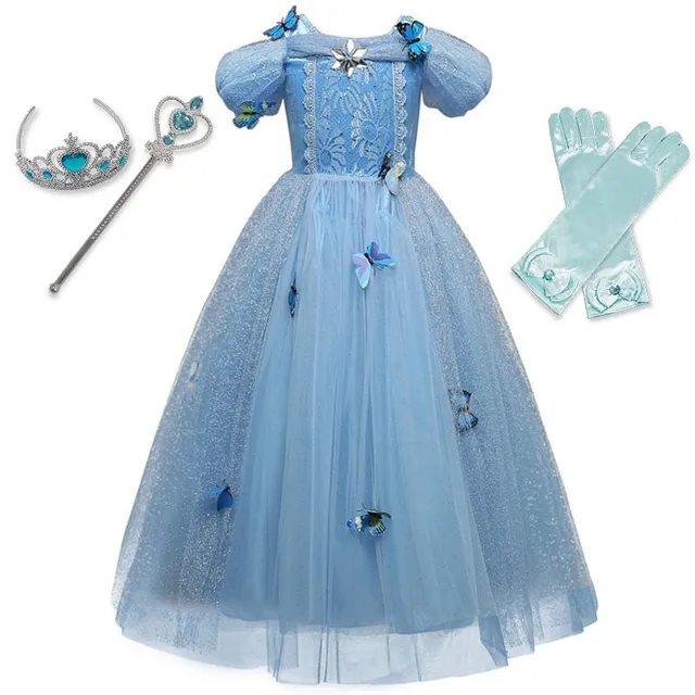 Disney princezná šaty pre dievčatá V7 4 roky