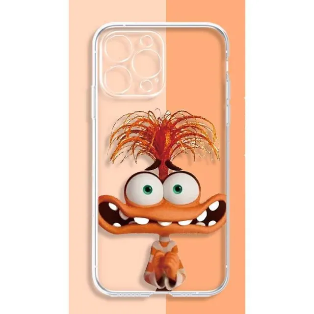 Husă transparentă pentru telefoane iPhone cu personaje din desenele animate V în cap 2 - Inside Out 2