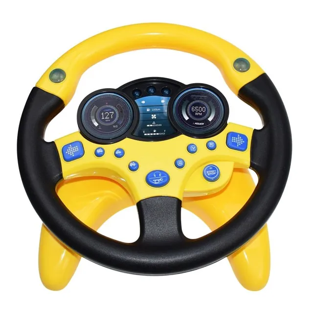 Children's interactive music steering wheel