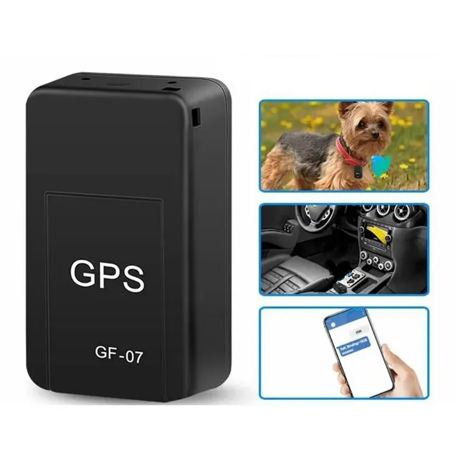 GPS tracker mini GF-07 cu suport magnetic, cartelă SIM și urmărire în timp real