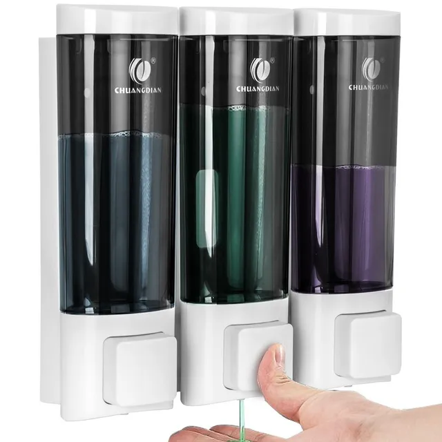 Wall dispenser of liquid soap on hand - manual, 350 ml - practical and stylish bathroom supplement