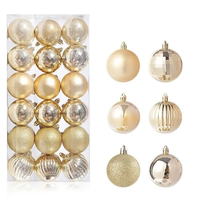 Trendy Christmas tree balls in different colours Bianca