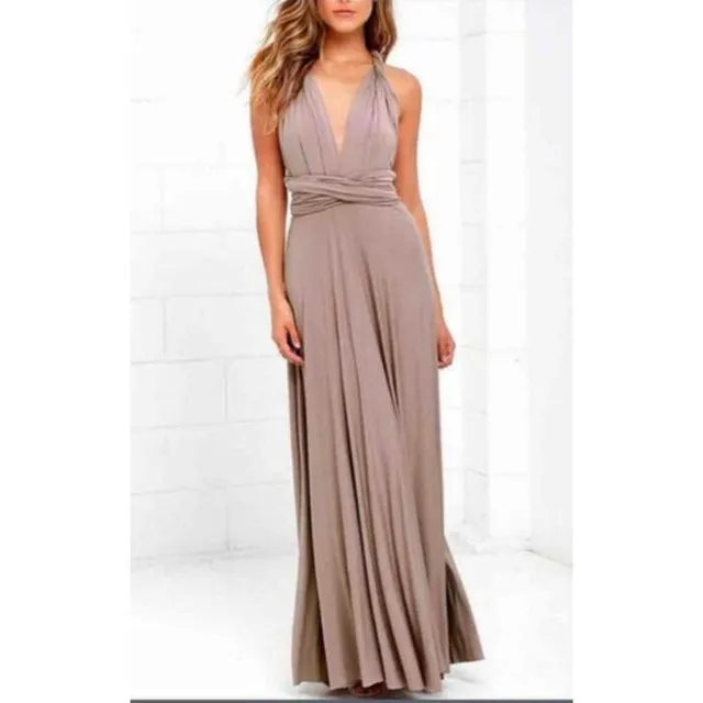 Robe longue à nouer pour femme