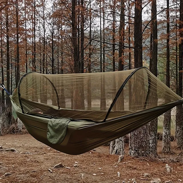 Automatic self-folding hammock against mosquitoes - Perfect protection for outdoor camping