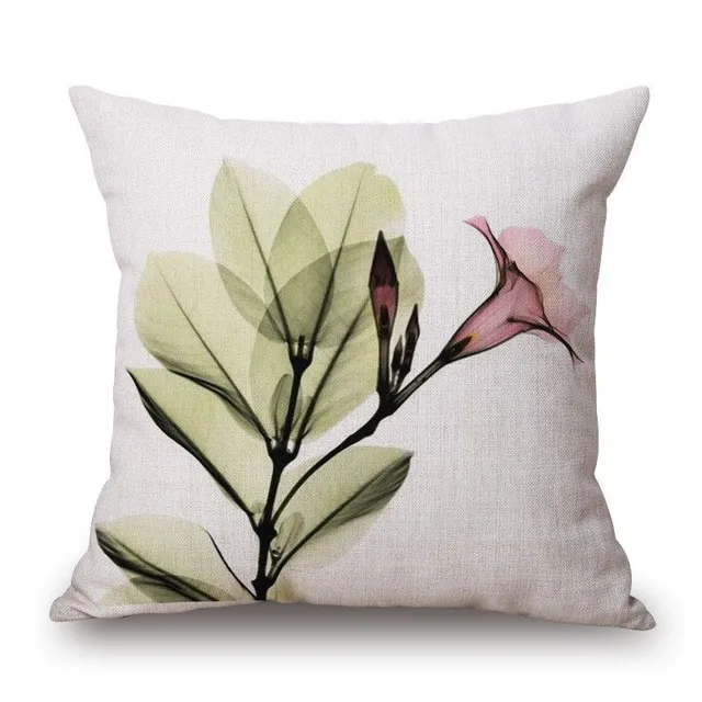 Housse de coussin floral 45 x 45 cm