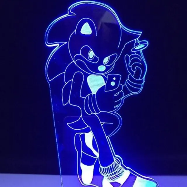 Lampička s 3D ilúzií Sonic