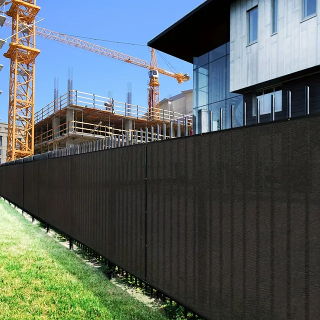 1p Plated shielding net on a fence with privacy protection