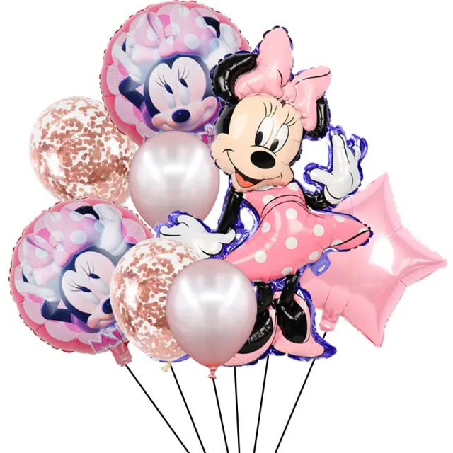 Zestaw nadmuchiwanych balonów dla dzieci Minnie i Mickey