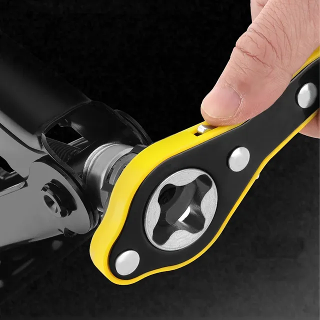 Univerzální zdvihací ráčnový klíč s dlouhou rukojetí pro hever, šroubovák na kola pro nákladní auta, dodávky a osobní auta - Snadná výměna pneumatik