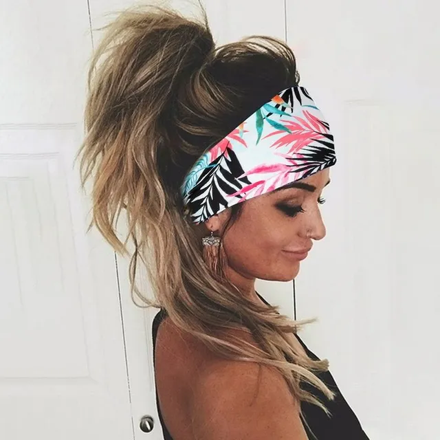 Women's wide fabric multicoloured headband 10