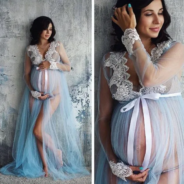 Rochie lungă elegantă pentru gravide