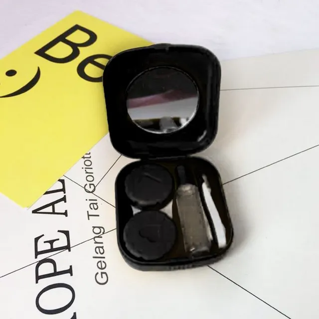 Lovely cheerful mini pocket case for contact lenses