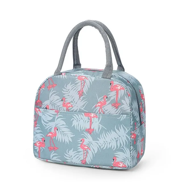 Simple classic trendy lunch bag with a luxurious modern colour print