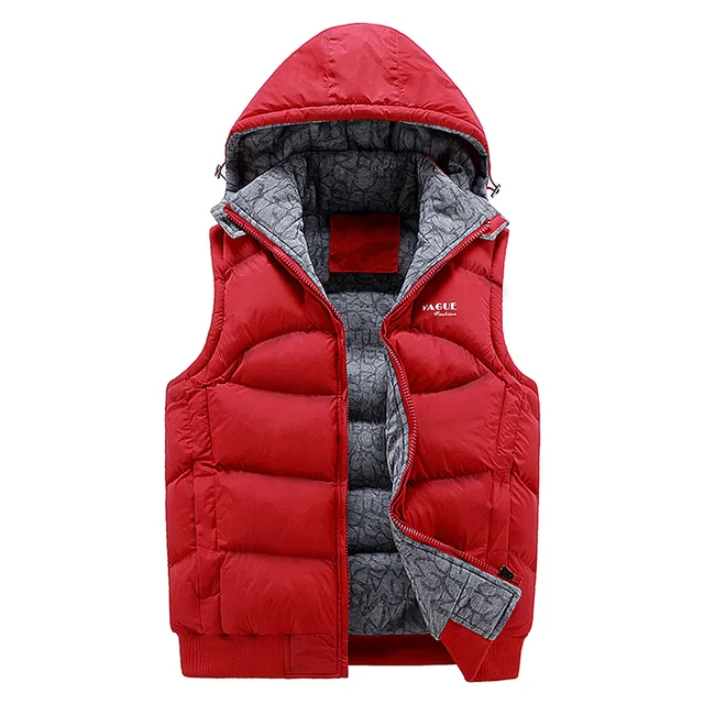 Pánská zimní vesta s kapucí - 4 barvy