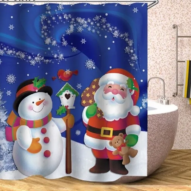 Christmas shower curtain C52