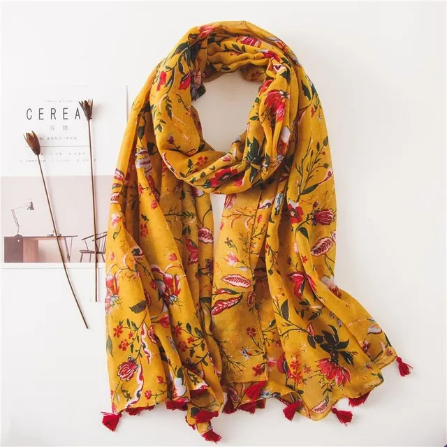 Luxury fine scarf with different patterns