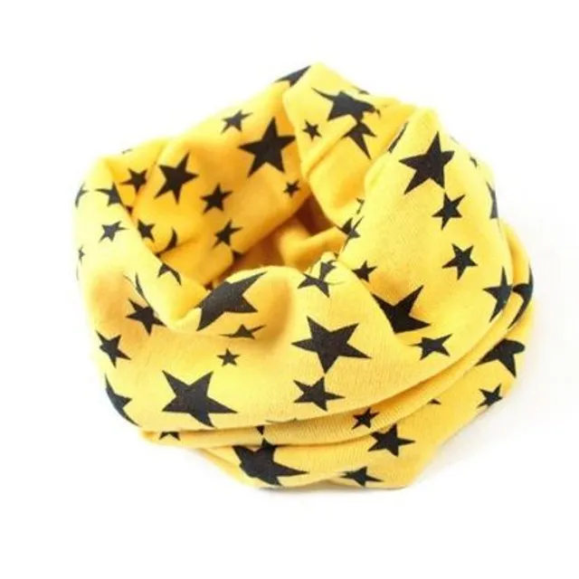 Detský módny šál (nákrčník) s hviezdičkami - 7 farieb