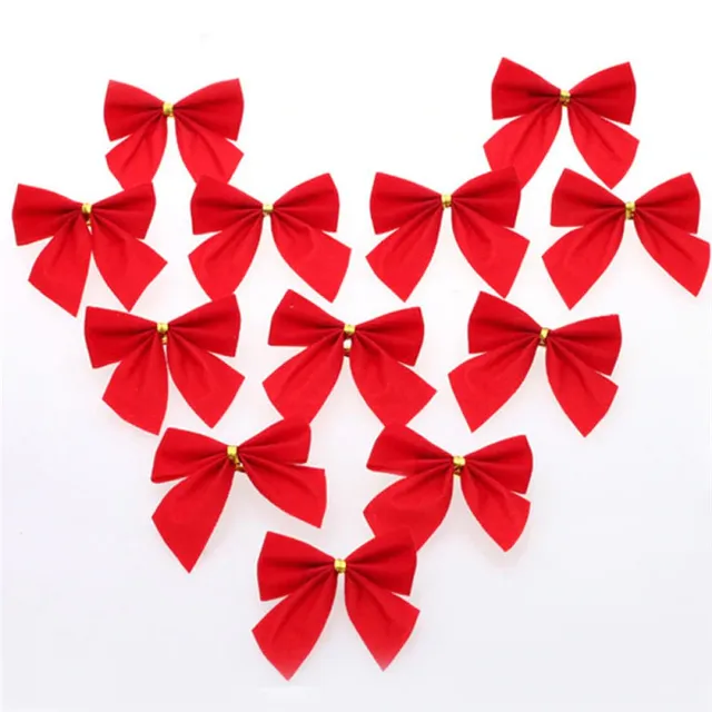 Decorative Christmas bows - 12 pcs