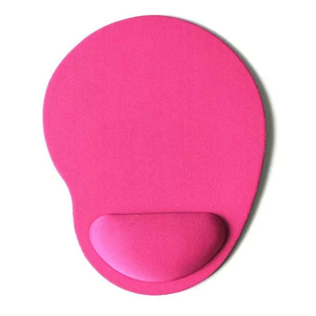 Practical mouse pad with soft cushion against carpal tunnel - several colors