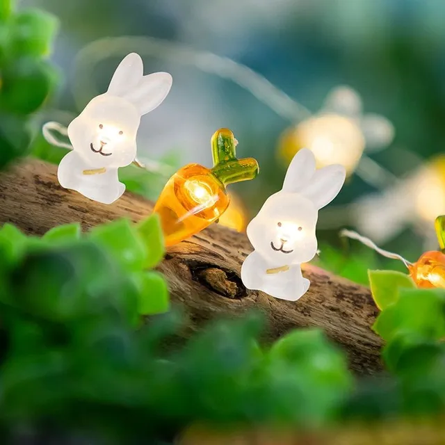 Ghirlandă decorativă cu LED-uri de Paște