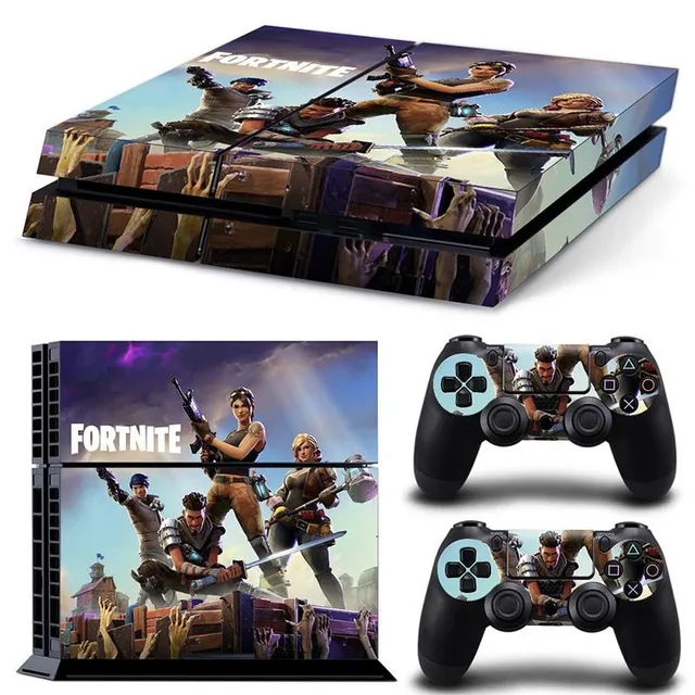 Protective self-adhesive cover for Fortnite-printed game controllers