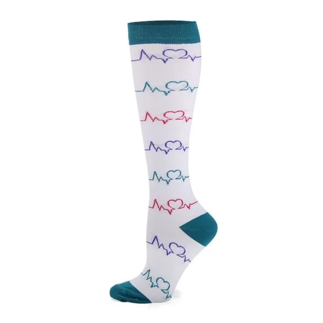 Compressed cross-country knee socks