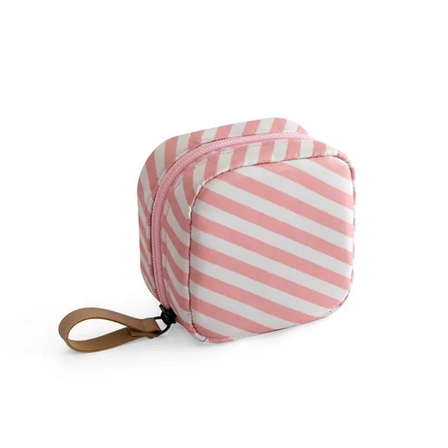 Travel mini cosmetic bag with flamingo print and others