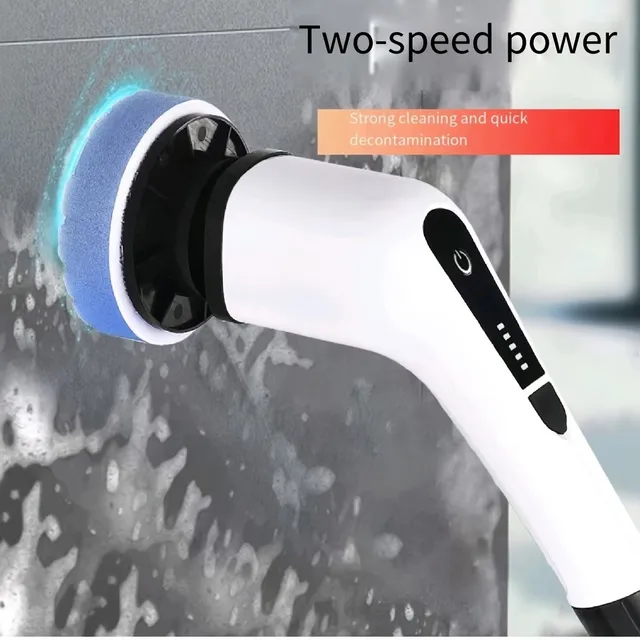 Elektrická čistiaca kefka 7 v 1 Elektrický mop s dlhou rukoväťou Suture kúpeľňa WC Podlaha Elektrická kefa