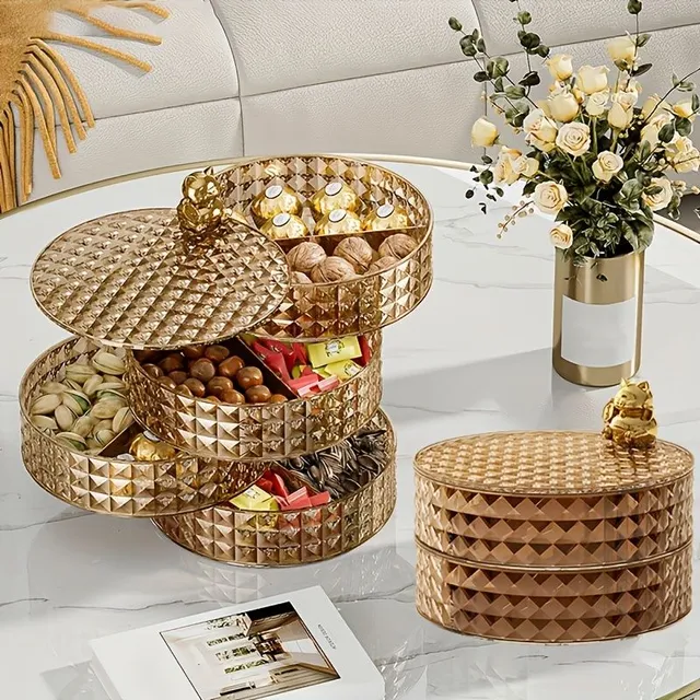 Stylish snack tray with lid - ideal for nuts, dried fruit and sweets