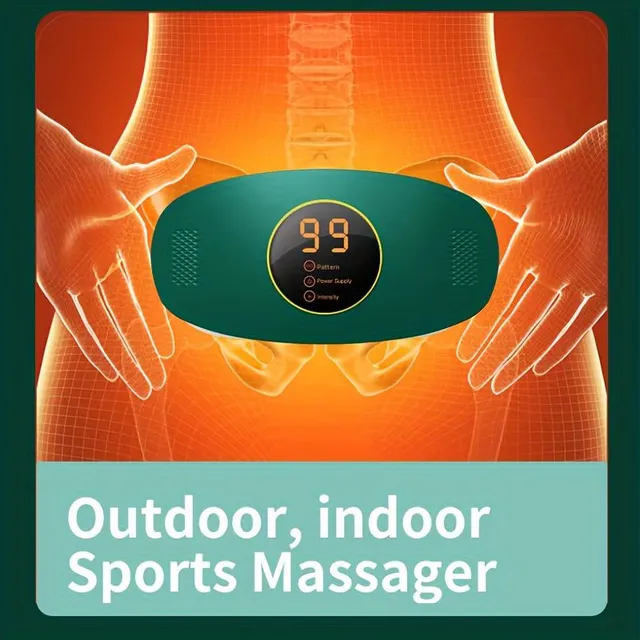Centură de masaj cu 99 de programe automate - 3 zone: șolduri, abdomen, picioare