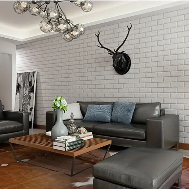 40pcs 3D vinyl self-adhesive wallpaper with imitation of household bricks