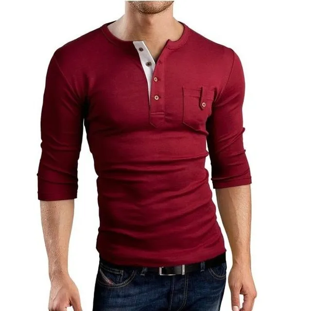 Stylish men's t-shirt with buttons Joseph