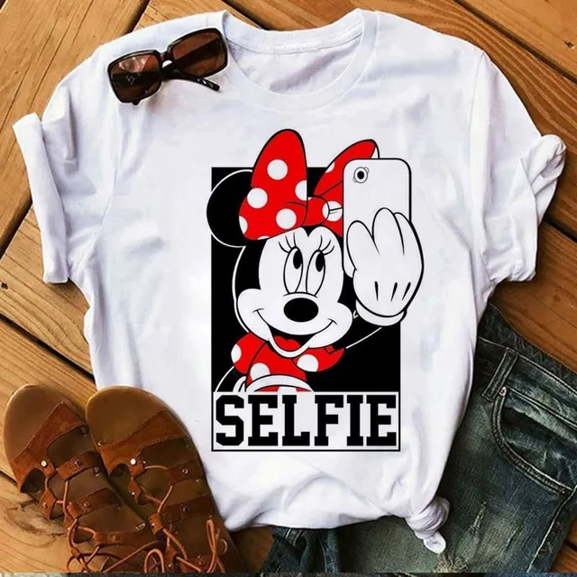 Damski nowoczesny T-shirt Mickey Mouse Burch