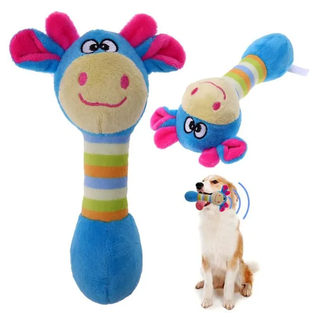 Plush squeaky toy for dogs in the shape of animals