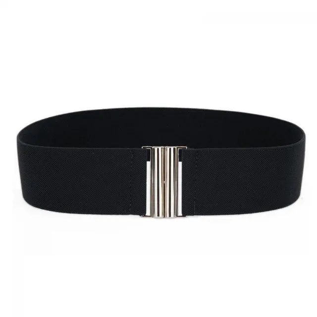 Elegant elastic belt with buckle