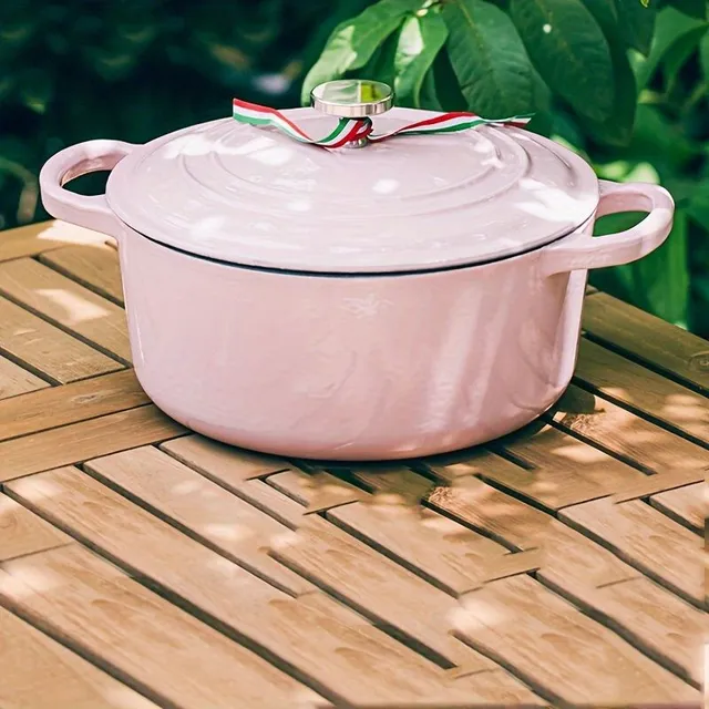 A versatile cast-iron pot with non-sticky surface for induction