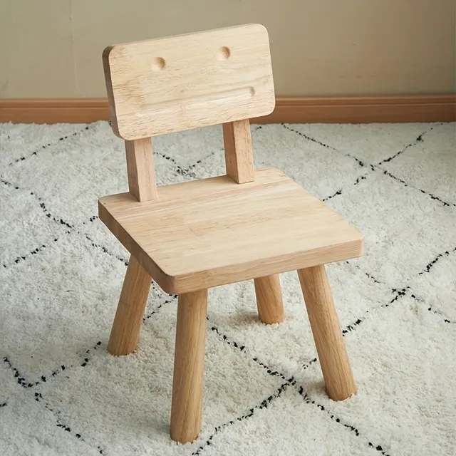 1pc Wooden Stool, Taburet To changing Bot, Small Stool From Masivu Pro Household, Small Wooden Stool, Cute Stool In Shape Robota